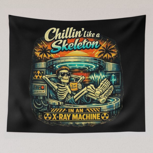 Item preview, Chillin Like A Skeleton Funny X-Ray Tech Pun designed and sold by Timeless Junction.