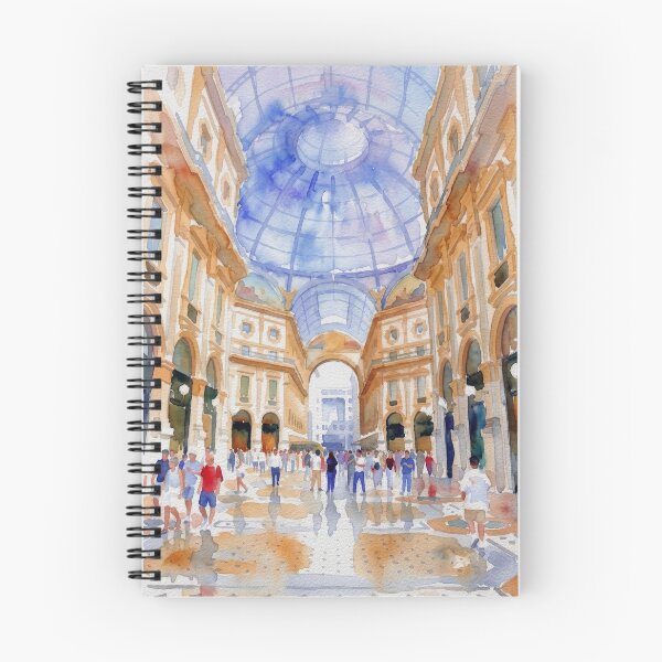 Item preview, Galleria Vittorio Emanuele Milan Watercolor designed and sold by caracatita75.