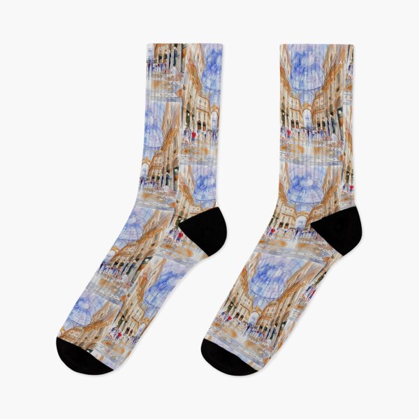 Item preview, Galleria Vittorio Emanuele Milan Watercolor designed and sold by caracatita75.