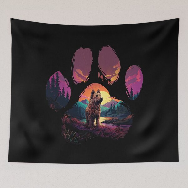 Item preview, Funny Berger Picard Paw Synthwave Mountain Tree Mom Dad Kids designed and sold by rafaeltto.