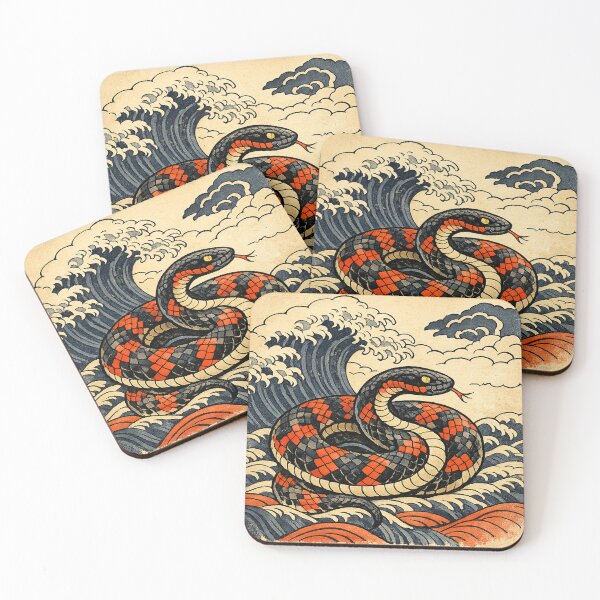 Item preview, Japanese Woodblock Snake designed and sold by A Light Worker.