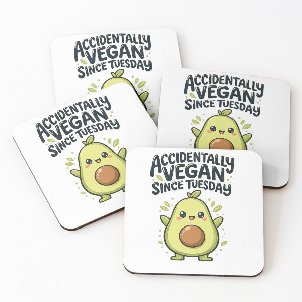 Item preview,  Accidentally Vegan Since Tuesday Funny Avocado Cartoon designed and sold by katiecorners.