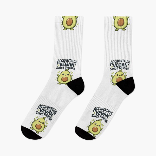 Item preview,  Accidentally Vegan Since Tuesday Funny Avocado Cartoon designed and sold by katiecorners.