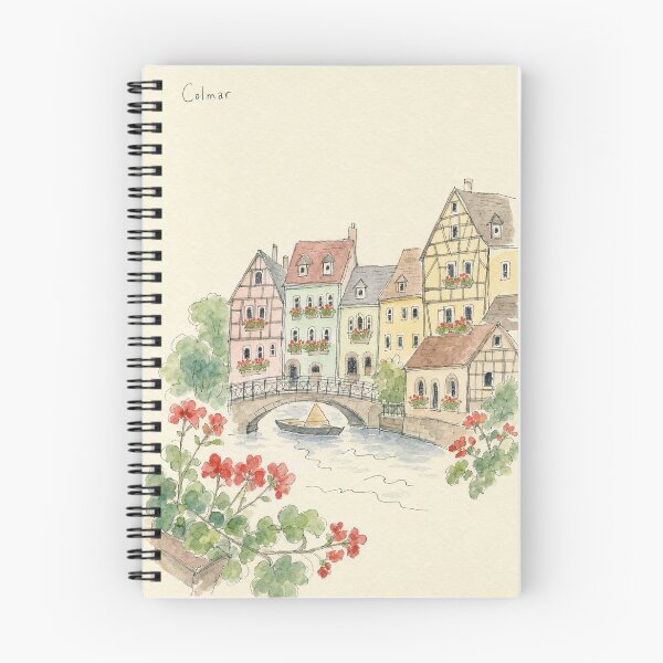 Item preview, Hand Painted Colmar France - Ink and Watercolor Sketch designed and sold by VisualArtsOasis.