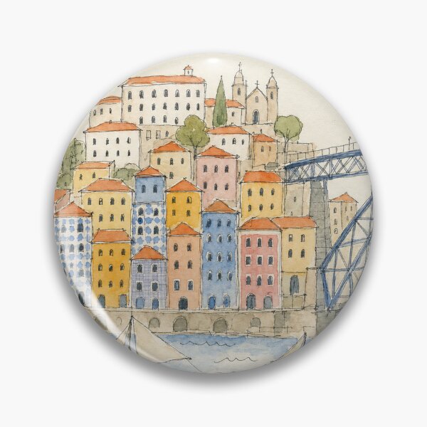 Item preview, Porto Portugal - Hand Drawn Watercolor Sketch designed and sold by VisualArtsOasis.