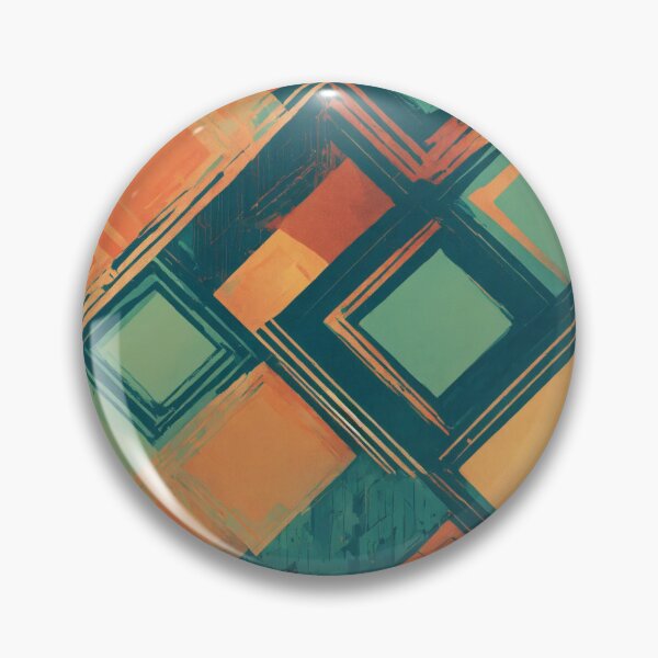 Item preview, Orange and Turquoise Geometric Abstract designed and sold by shelteredinside.