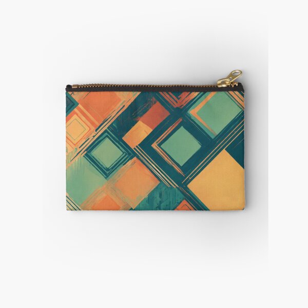 Item preview, Orange and Turquoise Geometric Abstract designed and sold by shelteredinside.