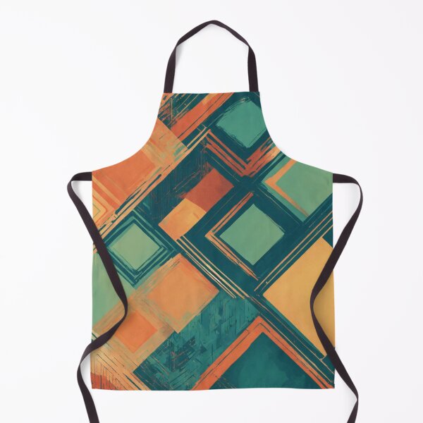 Item preview, Orange and Turquoise Geometric Abstract designed and sold by shelteredinside.
