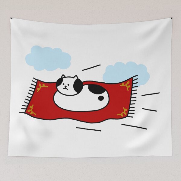 Item preview, a Cat on flying carpet designed and sold by superbaechoo.