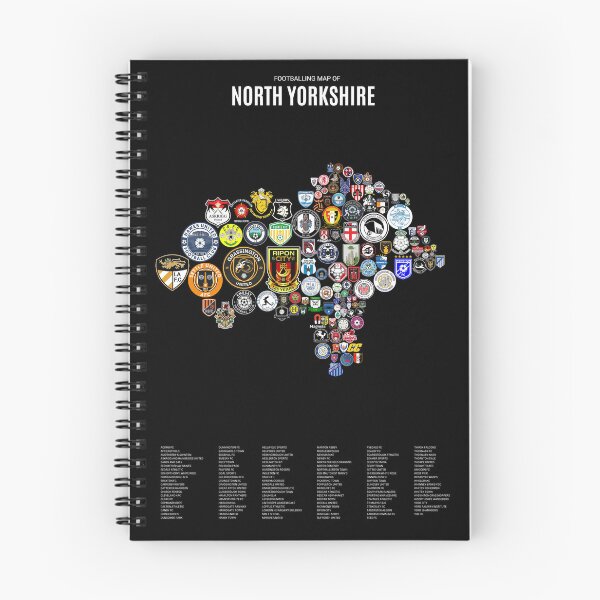 Item preview, Mens Footballing Map of North Yorkshire designed and sold by Footy-Maps.