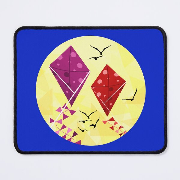 Item preview, Colourful Kites Flying Across Bright Yellow Sky designed and sold by Andrew Hitchen.