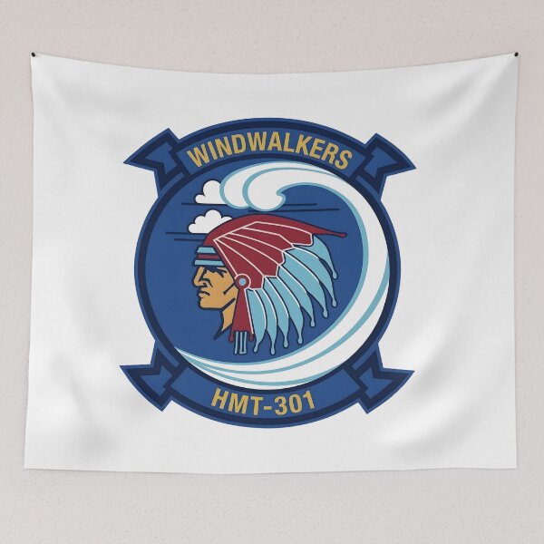 Item preview, US Marine Corps HMT-301 Windwalkers Squadron Patch designed and sold by CharlieDesings.