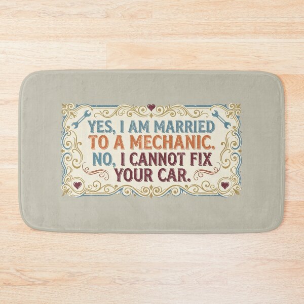Item preview, Funny Mechanic Wife Gift Yes I Am Married To A Mechanic Retro Humor Art designed and sold by thoughtswear.