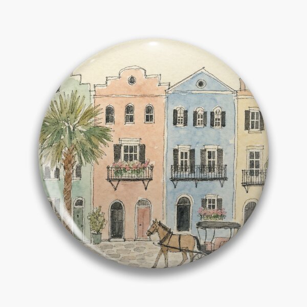 Item preview, Charleston USA Travel Sketch - Watercolor Illustration designed and sold by VisualArtsOasis.