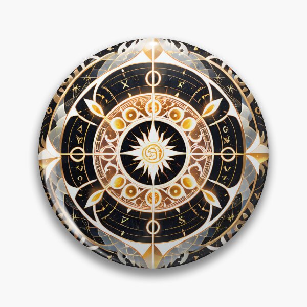 Item preview, Sacred Golden Circle with Radiant Arcane Golden Symbols. designed and sold by MissYouONLY.