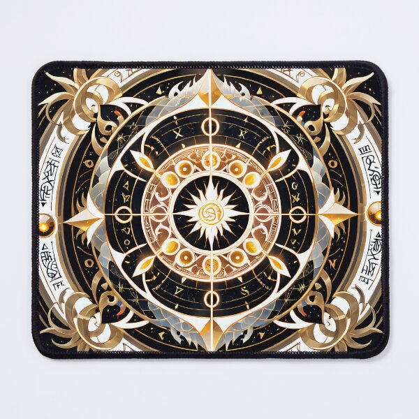 Item preview, Sacred Golden Circle with Radiant Arcane Golden Symbols. designed and sold by MissYouONLY.
