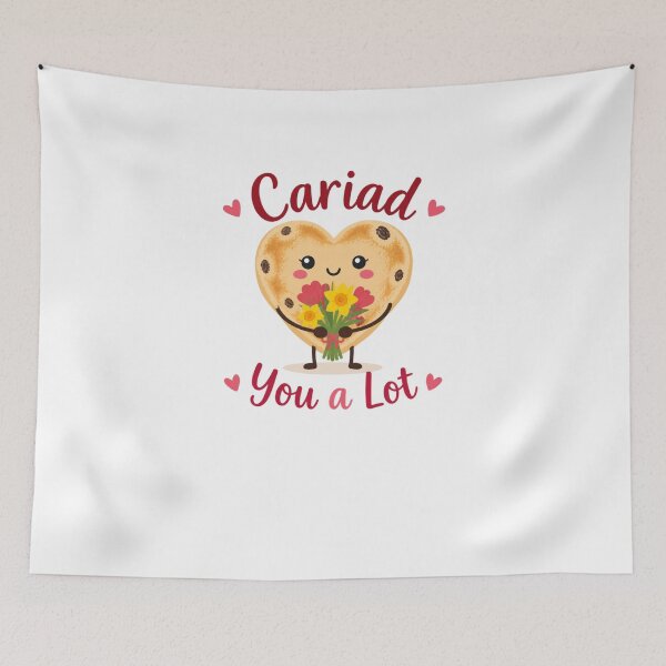 Item preview, Cariad You A Lot Cute Welsh Cake Love Pun Art designed and sold by Cerys-GS.