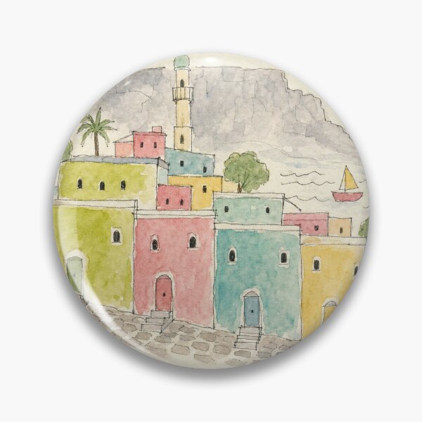 Item preview, Bo-Kaap South Africa Travel Sketch - Watercolor Illustration designed and sold by VisualArtsOasis.