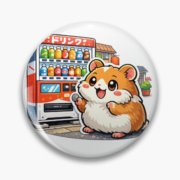 Item preview, Kawaii Hamster at Japanese Vending Machine Sticker | Cute Japan Anime Vector Design designed and sold by kawaii animal store (in Japan).