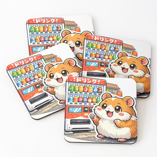 Item preview, Kawaii Hamster at Japanese Vending Machine Sticker | Cute Japan Anime Vector Design designed and sold by kawaii animal store (in Japan).