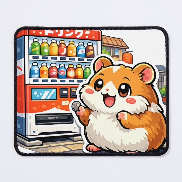 Item preview, Kawaii Hamster at Japanese Vending Machine Sticker | Cute Japan Anime Vector Design designed and sold by kawaii animal store (in Japan).