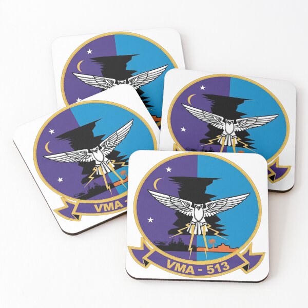 Item preview, US Marine Corps VMA-513 Flying Nightmares Squadron Patch designed and sold by CharlieDesings.