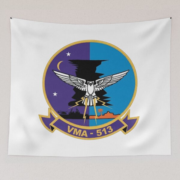 Item preview, US Marine Corps VMA-513 Flying Nightmares Squadron Patch designed and sold by CharlieDesings.