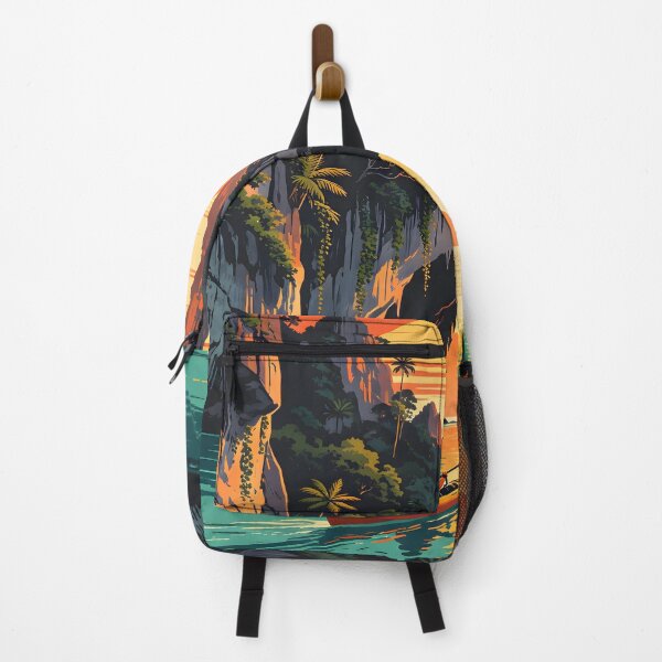 Item preview, Koh Panak Sea Cave Thailand Kayak Adventures – Retro Sunset Series designed and sold by Spirit of Siam.