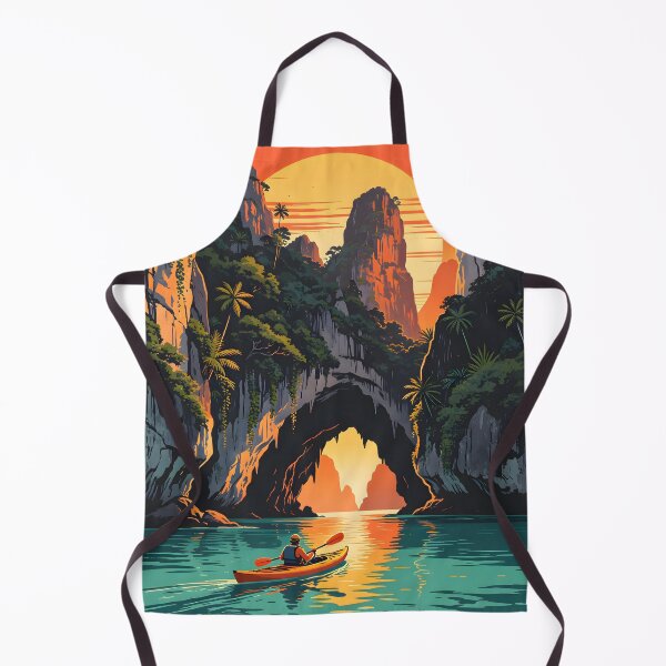 Item preview, Koh Panak Sea Cave Thailand Kayak Adventures – Retro Sunset Series designed and sold by Spirit of Siam.