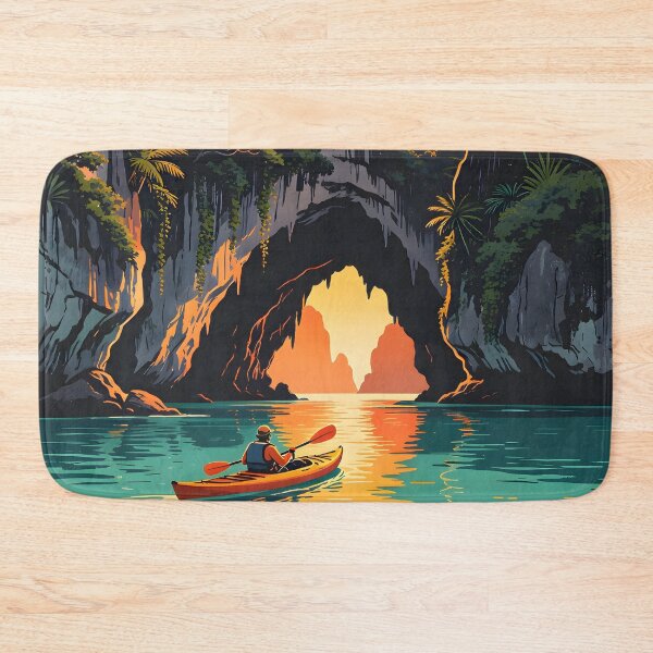 Item preview, Koh Panak Sea Cave Thailand Kayak Adventures – Retro Sunset Series designed and sold by Spirit of Siam.