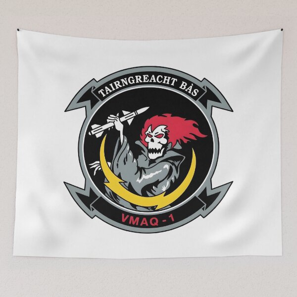 Item preview, US Marine Corps VMAQ-1 Banshees Squadron Patch designed and sold by CharlieDesings.