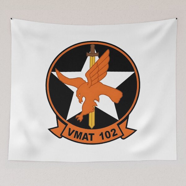 Item preview, US Marine Corps VMAT-102 Skyhawks Squadron Patch designed and sold by CharlieDesings.