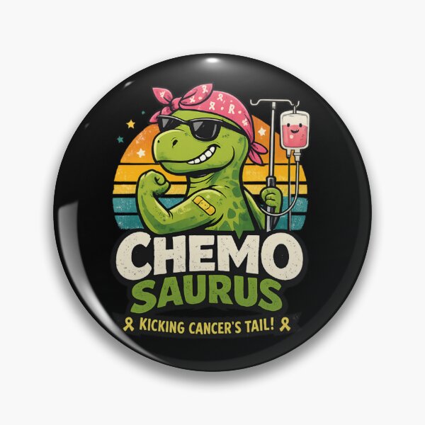 Item preview, Chemo Saurus Dinosaur - Cancer Support Retro Survivor Awareness designed and sold by SidTastic .