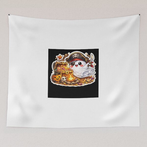 Item preview, Cute Ghost Pirate Treasure Sticker designed and sold by VeltrixaDesigns.