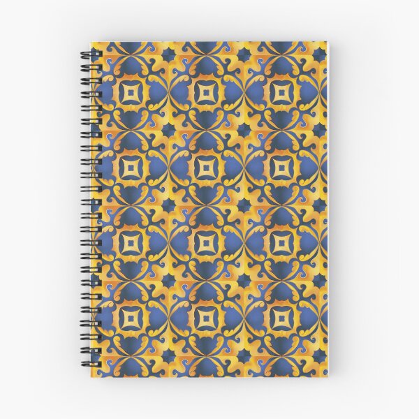 Item preview, Blue Golden Tile designed and sold by elenabdesigns.