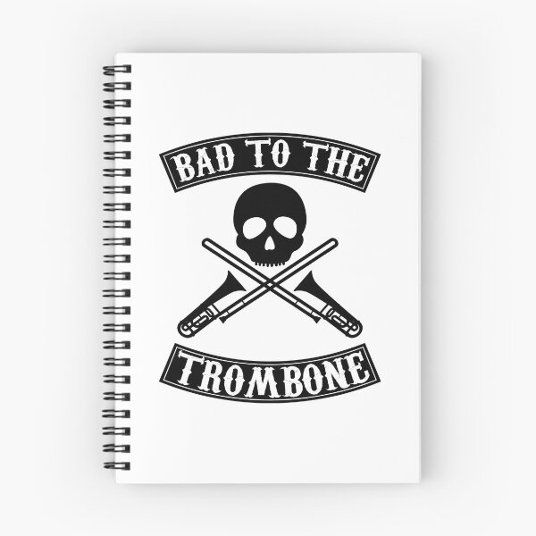 Item preview, Bad To The Trombone Pun Skull Graphic designed and sold by Rock Paper T-Shirts.