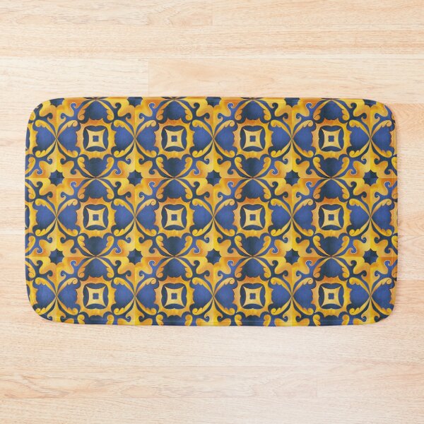 Item preview, Blue Golden Tile designed and sold by elenabdesigns.