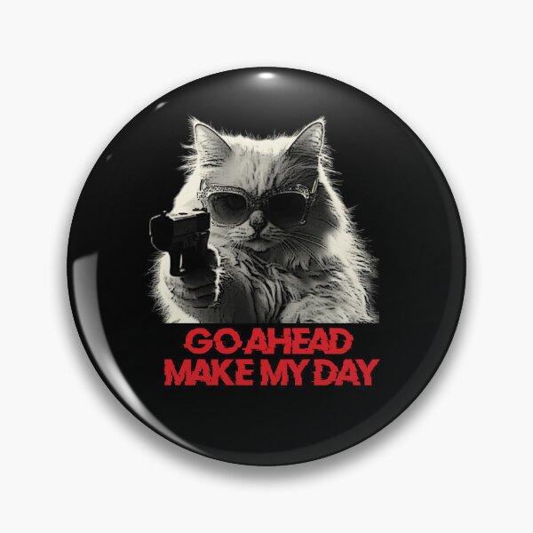 Item preview, Go Ahead Make My Day Cool Cat Gun Sunglasses Edgy Streetwear designed and sold by dobfstore.