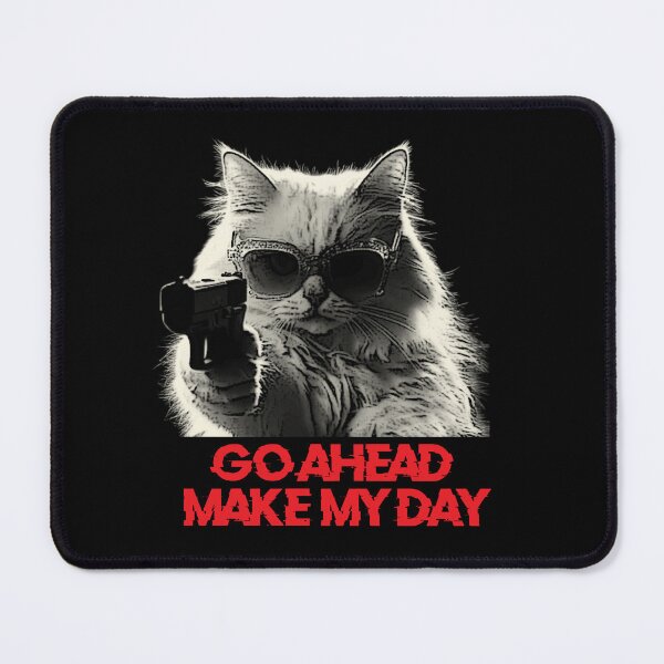 Item preview, Go Ahead Make My Day Cool Cat Gun Sunglasses Edgy Streetwear designed and sold by dobfstore.