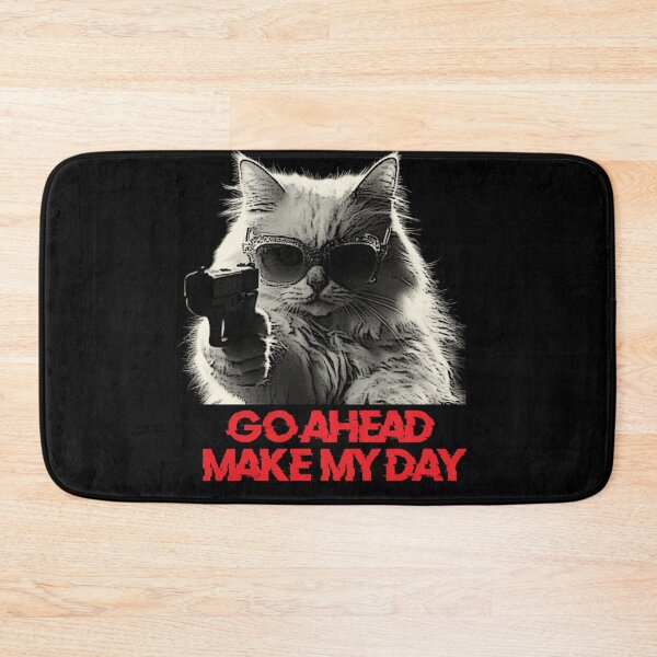 Item preview, Go Ahead Make My Day Cool Cat Gun Sunglasses Edgy Streetwear designed and sold by dobfstore.