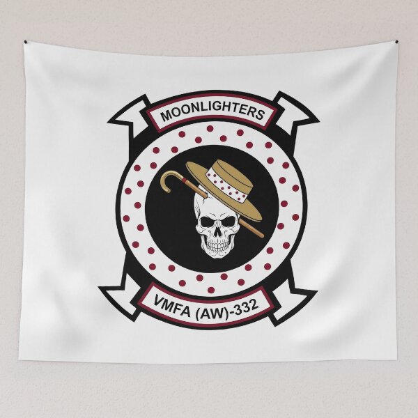 Item preview, US Marine Corps VMFA(AW)-332 Moonlighters Squadron Patch designed and sold by CharlieDesings.