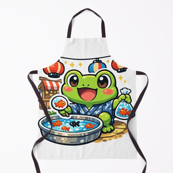 Item preview, Kawaii Frog Goldfish Scooping Sticker – Japanese Summer Festival Matsuri Anime Vector designed and sold by kawaii animal store (in Japan).