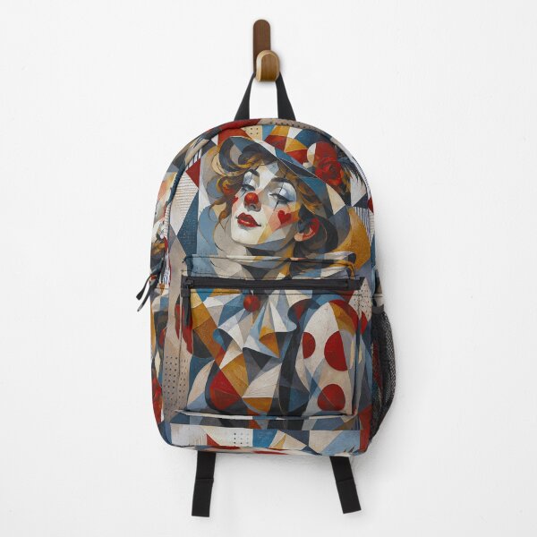 Item preview, Cubist Clown painting. designed and sold by GalleryKauffeld.