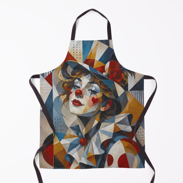 Item preview, Cubist Clown painting. designed and sold by GalleryKauffeld.
