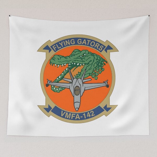 Item preview, US Marine Corps VMFA-142 Flying Gators Squadron Patch designed and sold by CharlieDesings.