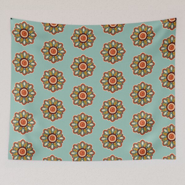 Item preview, Boho Crochet Mandala Sticker – Handmade Floral Crochet Medallion Art designed and sold by KAM-KAM-STORE.