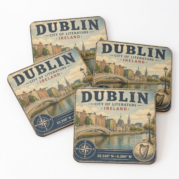 Item preview, Dublin Ireland Vintage Travel Sticker designed and sold by naturalsurvival.