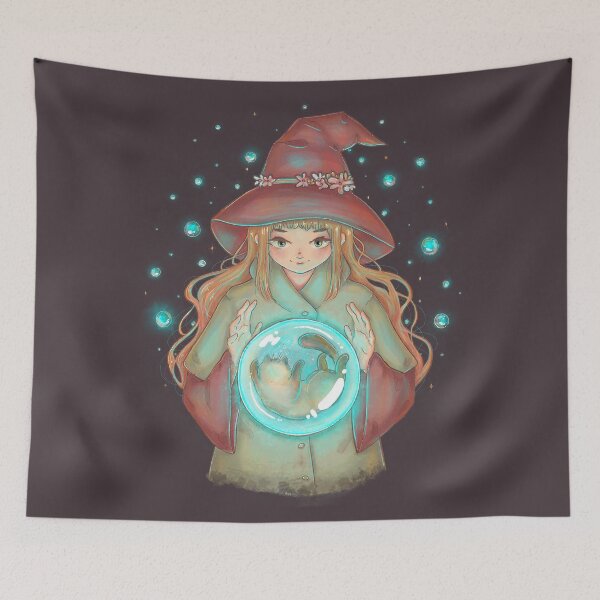 Item preview, Witch cat magic crystal ball designed and sold by Denise, Denisn't.