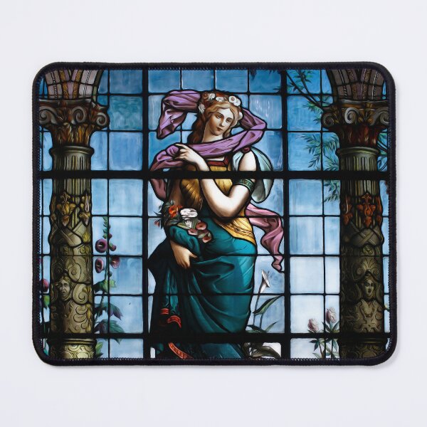 Item preview, Colorful stained glass window of a woman designed and sold by elcarnero.