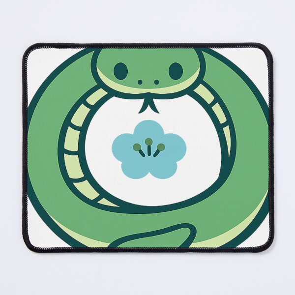 Item preview, Lucky Snake Plum Blossom Japanese Sticker | Minimalist Kawaii Zodiac Snake Vector Design designed and sold by kawaii animal store (in Japan).